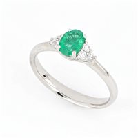 Anello Zorzan Gioielli Donna in Oro bianco Smeraldo 0.80 Ct ANPZ2520 - ANPZ2520